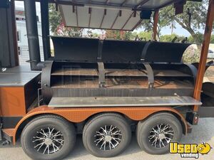Gooseneck Barbecue Concession Trailer Barbecue Food Trailer Exterior Lighting Texas for Sale