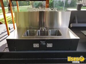 Gooseneck Barbecue Concession Trailer Barbecue Food Trailer Gray Water Tank Texas for Sale