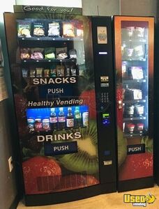 Healthy You HY2100 Seaga Snack & Drink Combo Vending Machine w/ Entree Merchandiser For Sale in Florida!