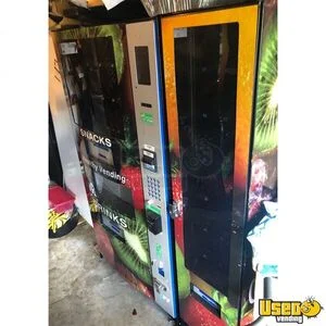 (5) Healthy You Seaga Snack and Drink Combo Vending Machines w Merchandiser For Sale in Texas