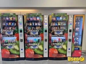 2 Healthy You Snack and Cold Drink Combo w/ 1 Merchandiser Entree Vending Machines For Sale in Texas!