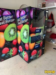 (4) 2020 Healthy You HY2100 2 Seaga Snack and Drink Combo Vending Machines For Sale in Texas!