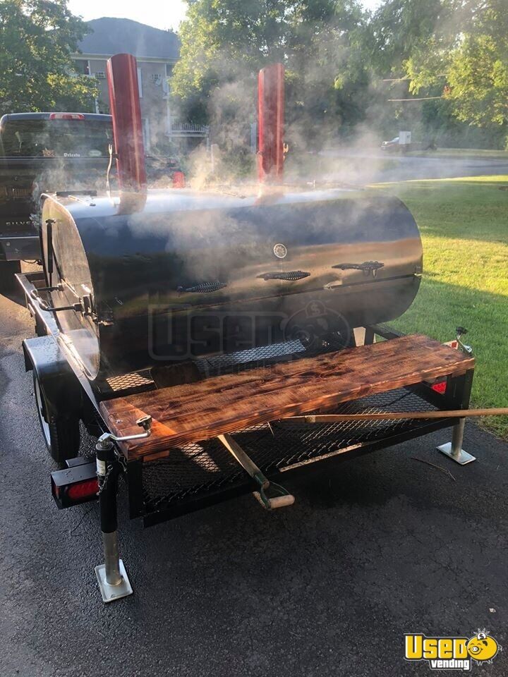 Used Open Barbecue Smoker Mounted a | BBQ Trailer for Sale Massachusetts