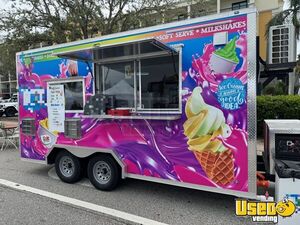 LOADED 2023 - 8' x 16' Soft Serve Ice Cream Concession Trailer for Sale in Florida!