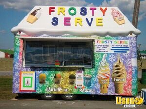 2010 Fibre Core 7' x 14' Soft Serve Ice Cream Shaved Ice & Lemonade Concession Trailer for Sale in New York!