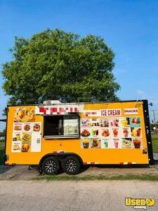 Well Equipped 2025 - 8.5' x 12' Ice Cream Trailer Mobile Vending Unit for Sale in Texas!