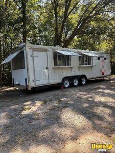 30' Kitchen Food Concession Trailer with Fire Suppression + Porch for Sale in Alabama!