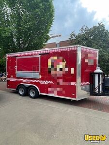 Fully Loaded! 2023 8.5' x 16'  V-Nose Kitchen Food Concession Trailer for Sale in Alabama!