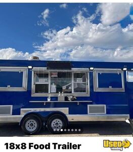 2023 - 8' x 18' Mobile Kitchen Food Concession Trailer with Pro Fire System for Sale in Arizona!