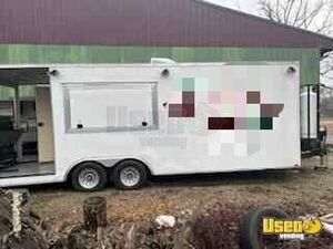 24' Kitchen Food Concession Trailer with Open Porch and Bathroom for Sale in Arkansas!