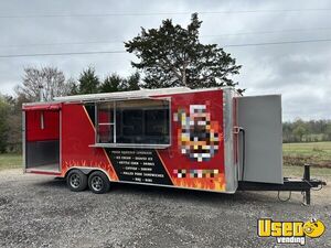 2022 8.5' x 24' Freedom Food Concession Trailer Mobile Kitchen w/ Porch & Optional Grill for Sale in Arkansas!