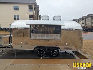 NEW - 2023 7' x 16' Concession Trailer Retro Chrome Style Mobile Street Vending Unit for Sale in Arkansas!