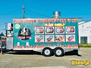 Turn key Business - 2023 8' x 16' Kitchen Food Trailer with Fire Suppression System for Sale in California!