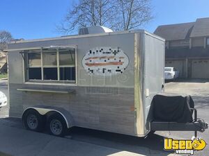 2023 7' x 14' Rock Solid Cargo Kitchen Food Trailer with  Fire Suppression System for Sale in California!