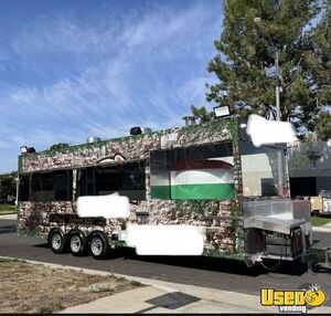 Fully Equipped - 2022 8.5' x 27' Kitchen Food Trailer with Barbecue Smoker and Pizza Oven for Sale in California!