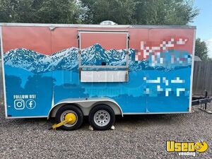 2022 7' x 16' Kitchen Food Concession Trailer with Fire Suppression System for Sale in Colorado!