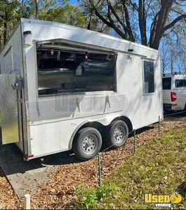 Well Equipped - 14' Kitchen Food Concession Trailer with Fire Suppression System for Sale in Florida!
