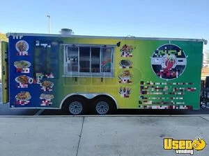 2025 8' x 20' Kitchen Food Concession Trailer with Fire Suppression System for Sale in Florida!