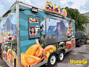 Well Equipped - 8' x 16' Kitchen Food Concession Trailer with Fire Suppression System for Sale in Florida!