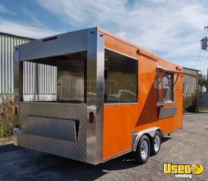 8.5' x 18'-  Kitchen Food Concession Trailer  with Porch for Sale in Florida!
