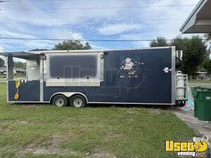 2017 8.5' x 28' Kitchen Food Concession Trailer with Bathroom and Porch for Sale in Florida!
