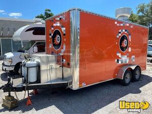 NEW - 2024 8' x 16' Kitchen Food Trailer with Fire Suppression System for Sale in Florida!