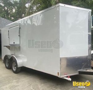 Pristine Licensed 2022 - 7' x 16' Kitchen Food Concession Trailer with Pro-Fire for Sale in Florida!