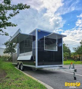 NEW 2022 8' x 18' Mobile Kitchen Concession Food Vending Trailer with Porch for Sale in Florida!