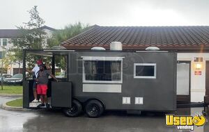 2021 8.5' x 14' Commercial Mobile Kitchen Food Concession Trailer with 6' Porch for Sale in Florida!