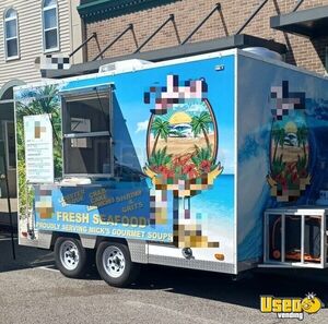 2021 Immaculate 8' x 12' Kitchen Food Concession Trailer with Pro-Fire System for Sale in Florida!