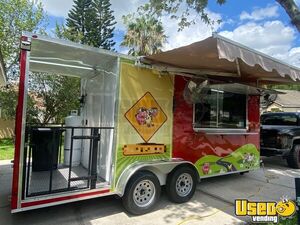 2022 8' x 18' Kitchen Food Concession Trailer with Porch and Pro-Fire Suppression for Sale in Florida!