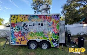 Nicely Equipped 2021 - 8.5' x 12' Kitchen Food Concession Trailer with Pro-Fire System for Sale in Florida!