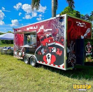 Like-New 2021 8' x 18' Kitchen Food Concession Trailer with Pro-Fire System for Sale in Florida!