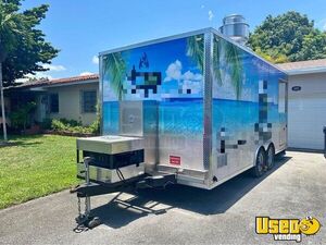Like-New - Kitchen Food Concession Trailer with Porch & Pro-Fire Suppression for Sale in Florida!
