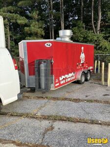 2021 7' x 16' Quality Cargo Kitchen Food Trailer with Fire Suppression System for Sale in Georgia!