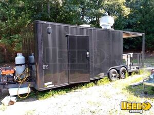 NEW - 2023 Kitchen Food Concession Trailer with 8' Porch & Pro-Fire Suppression for Sale in Georgia!
