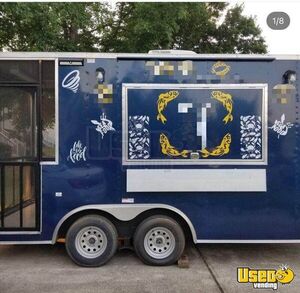 Lightly Used - 2019 - 8' x 16' Street Food Concession Trailer with Porch for Sale in Georgia!