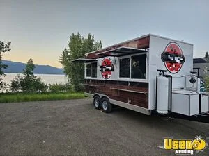 Loaded 2023  8.4' x 16' Kitchen Food Concession Trailer with Pro-Fire System for Sale in Idaho!