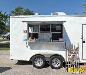 2022 7’ x 16’ Quality Cargo Kitchen Food Concession Trailer with Fire Suppression System for Sale in Illinois!