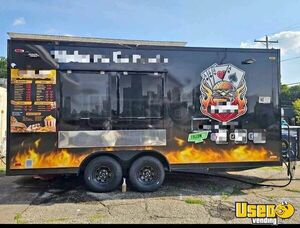 Turnkey - 2025 8.5' x 18' Kitchen Food Concession Trailer with Fire Suppression System for Sale in Illinois!