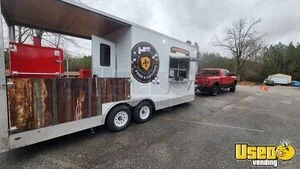 2021 8.5' x 21' Freedom Kitchen Food Concession Trailer with Porch for Sale in Iowa!