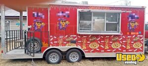 2017 8.5' x 20' Kitchen Food Concession Trailer with Fire Suppression & Porch for Sale in Iowa!