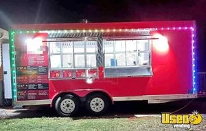 2023 8' x 18' Kitchen Food Concession Trailer with Pro Fire System for Sale in Kansas!