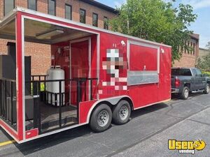 Inspected - 2019 8.5' x 22' Covered Wagon Kitchen Food Concession Trailer with Porch for Sale in Kentucky!