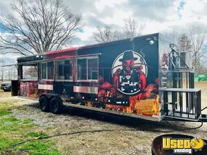Loaded - 2025 8' x 28'  Kitchen Food Concession Trailer with Pro Fire System for Sale in Louisiana!