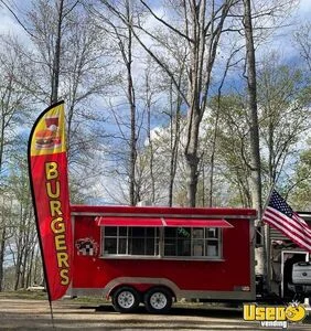 2021 8' x 16' Food Kitchen Concession Trailer with Pro Fire System for Sale in Louisiana!