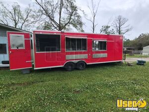 2025 8.5' x 26' Kitchen Food Concession Trailer with Fire Suppression & Porch for Sale in Louisiana!