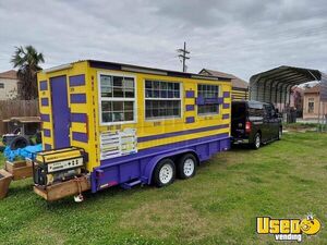 Custom Built 8' x 16' LSU Theme Food & Beverage Tailgating Mardi Gras Concession Trailer for Sale in Louisiana!