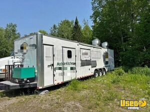 2019 Custom Built 36' Mobile Food Trailer w/ Bathroom Concession Kitchen Food Trailer w/ Truck For Sale in Maine!