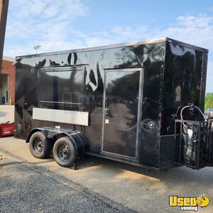 2022 7' x 14' Kitchen Food Trailer with Fire Suppression System | Concession Trailer for Sale in Massachusetts!